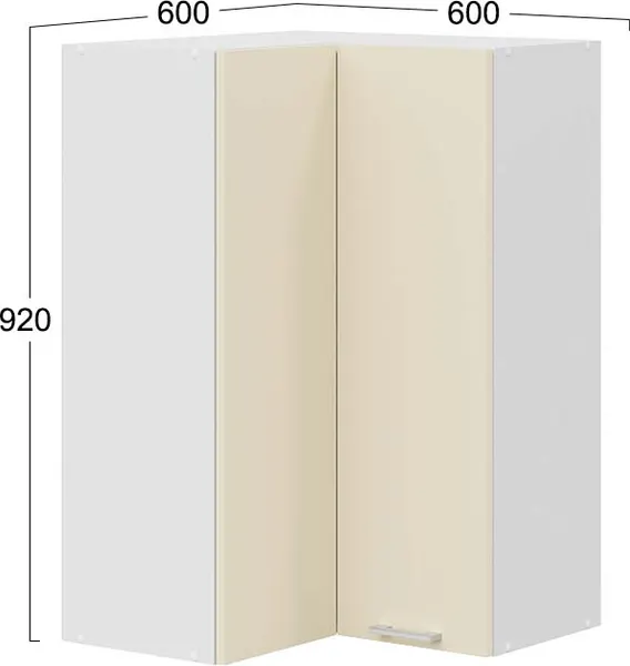Шкаф навесной для кухни ТриЯ Габриэлла 1ВВ6УП угловой прямой 