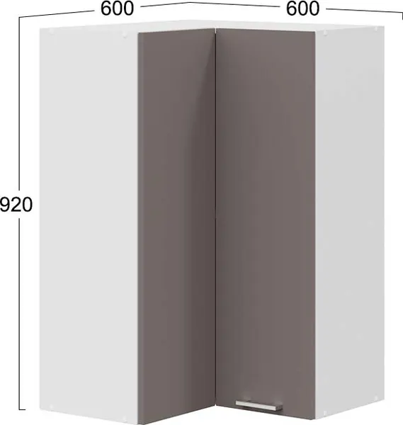 Шкаф навесной для кухни ТриЯ Габриэлла 1ВВ6УП угловой прямой