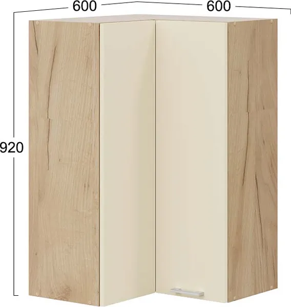 Шкаф навесной для кухни ТриЯ Габриэлла 1ВВ6УП угловой прямой 