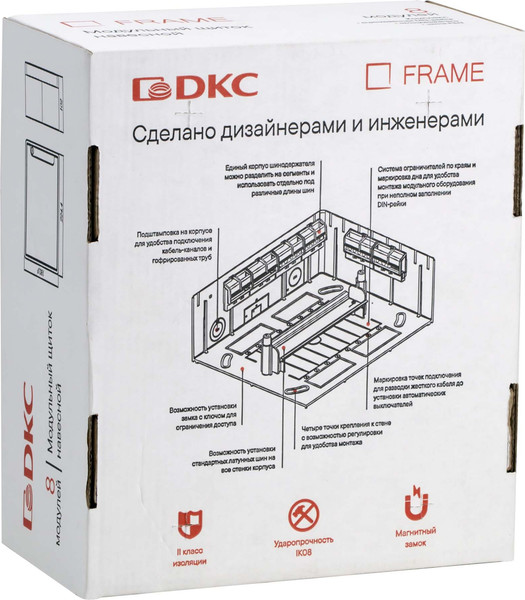 Бокс пластиковый DKC Frame 8М / F08W1WD