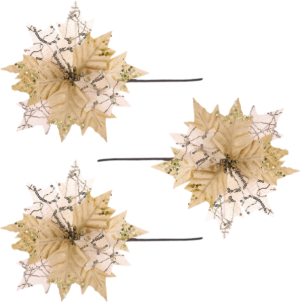 Набор елочных игрушек Золотая сказка Цветок / 592417 - фото