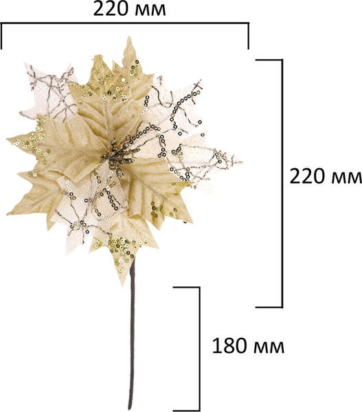Набор елочных игрушек Золотая сказка Цветок / 592417
