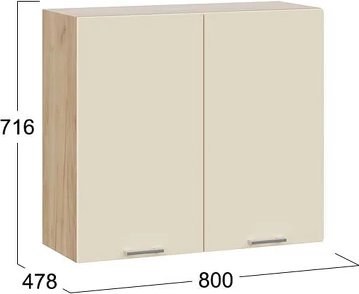 Шкаф навесной для кухни ТриЯ Габриэлла 1ВВ8 с двумя дверьми