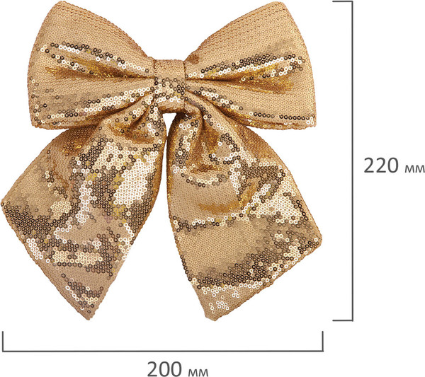 Подвеска новогодняя Золотая сказка Бант с пайетками / 592479