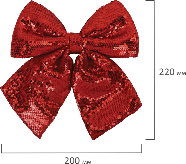 Подвеска новогодняя Золотая сказка Бант с пайетками / 592480
