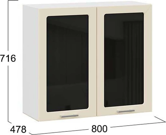 Шкаф навесной для кухни ТриЯ Габриэлла 1ВВ8С с двумя дверьми 