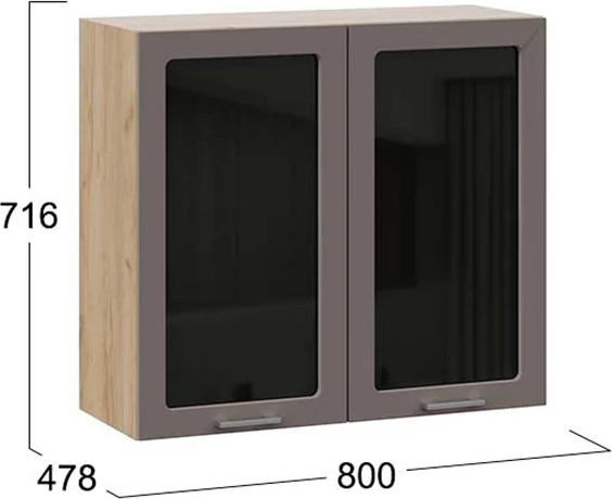 Шкаф навесной для кухни ТриЯ Габриэлла 1ВВ8С с двумя дверьми
