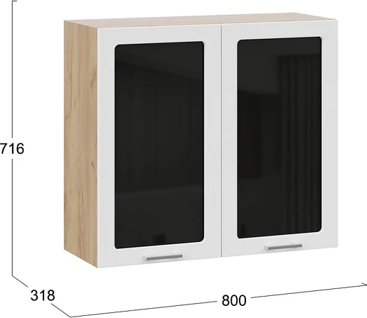 Шкаф навесной для кухни ТриЯ Габриэлла 1ВВ8С с двумя дверьми