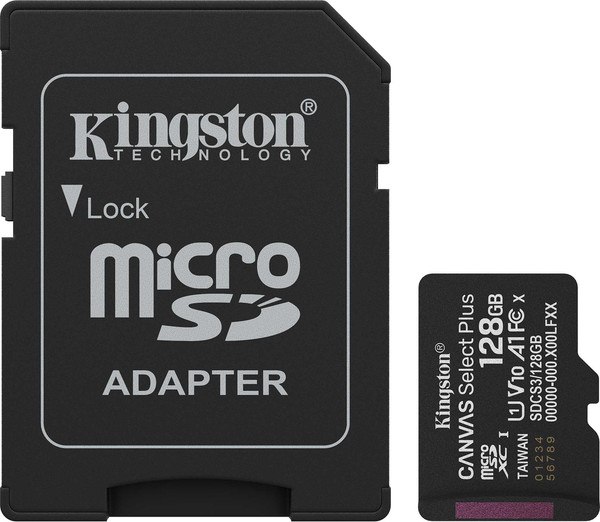 Карта памяти Kingston Canvas Select Plus MicroSDXC UHS-I 128GB / SDCS3/128GB - фото