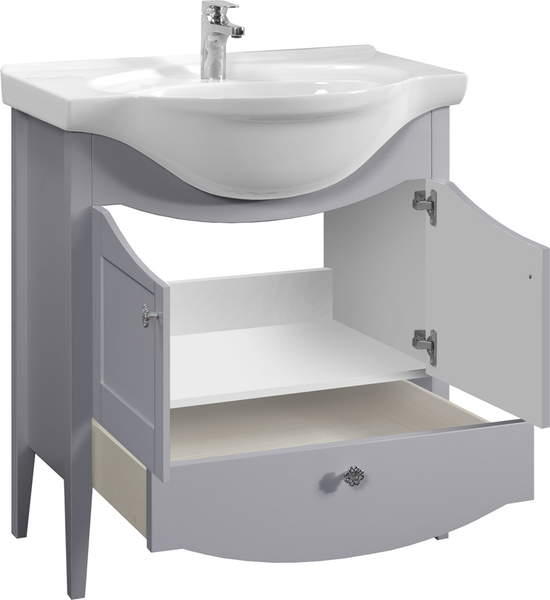 Тумба под умывальник Belux Афины Н 85-01 (30, железный серый матовый)