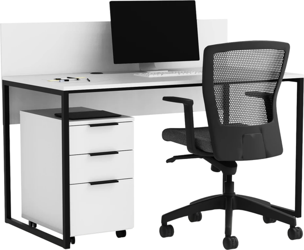 Письменный стол Crafto Тор с экраном и тумбой 02 138x70x75 - фото