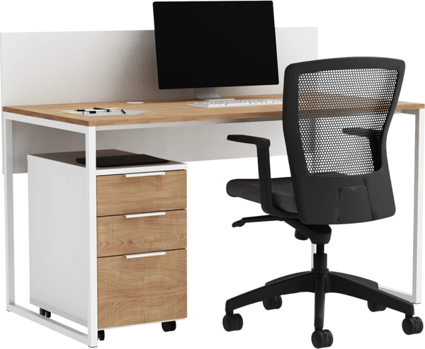 Письменный стол Crafto Тор с экраном и тумбой 03 138x70x75 - фото