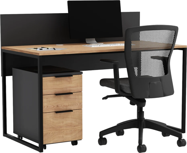 Письменный стол Crafto Тор с экраном и тумбой 04 138x70x75 - фото