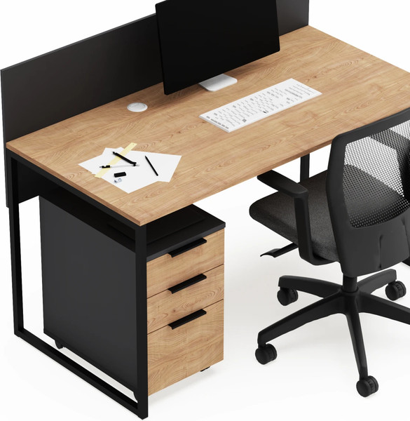 Письменный стол Crafto Тор с экраном и тумбой 04 138x70x75