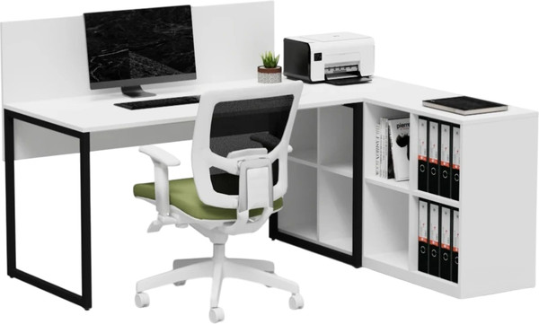 Письменный стол Crafto Тор Хлоя с тумбой 01 178x140x75 - фото