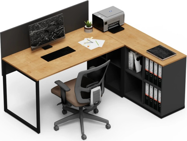 Письменный стол Crafto Тор Хлоя с тумбой 03 178x140x75