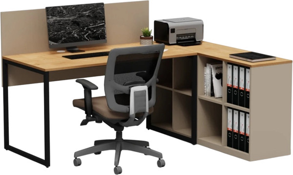 Письменный стол Crafto Тор Хлоя с тумбой 04 178x140x75 - фото