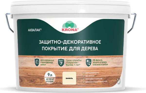 Защитно-декоративный состав KRONA Аквалак - фото