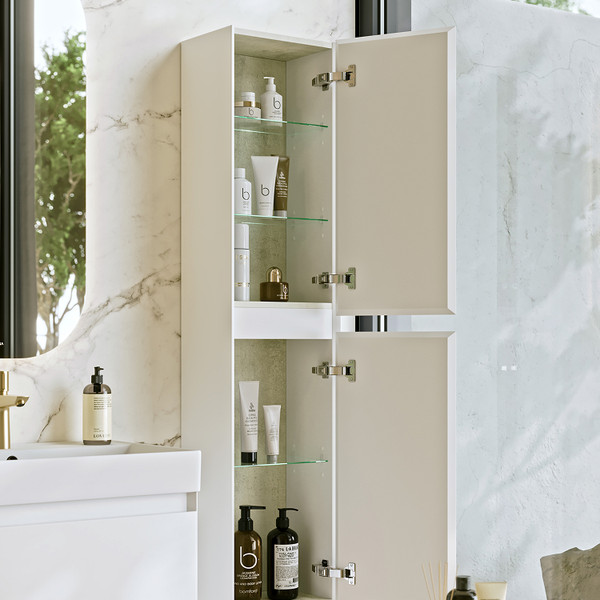 Шкаф-пенал для ванной Aqwella Geometria GE0535WM