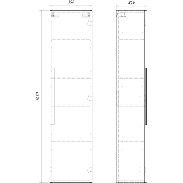 Шкаф-полупенал для ванной Aqwella Vancouver VAN0535