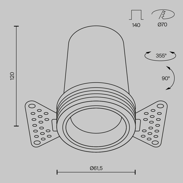 Точечный светильник Maytoni DL125-L12-3K-TRS-W