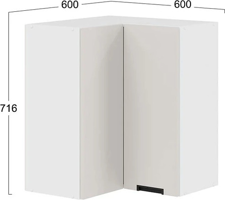 Шкаф навесной для кухни ТриЯ Гренада 1В6УП угловой прямой