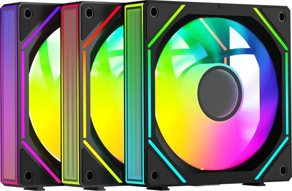 Набор вентиляторов для корпуса Ocypus Gamma F12 UNI BK ARGB 3в1 (Gamma-F12-BK3AM00U-GL) - фото