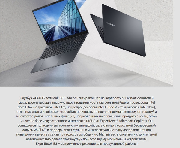 Ноутбук Asus ExpertBook B3 B3605CVA-MB0117