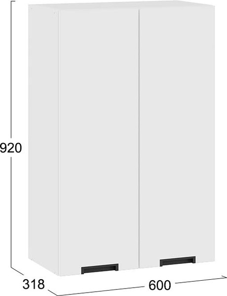 Шкаф навесной для кухни ТриЯ Гренада 1ВВ6 с двумя дверьми