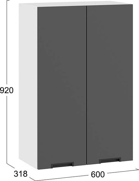 Шкаф навесной для кухни ТриЯ Гренада 1ВВ6 с двумя дверьми