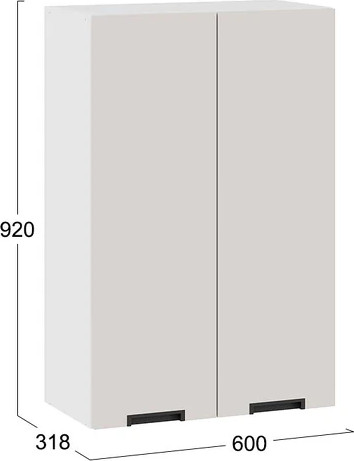 Шкаф навесной для кухни ТриЯ Гренада 1ВВ6 с двумя дверьми