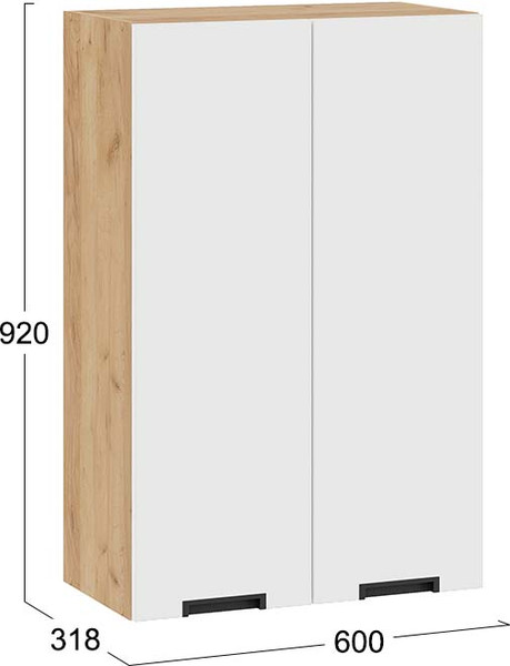 Шкаф навесной для кухни ТриЯ Гренада 1ВВ6 с двумя дверьми