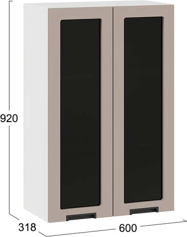 Шкаф навесной для кухни ТриЯ Гренада 1ВВ6С с двумя дверьми