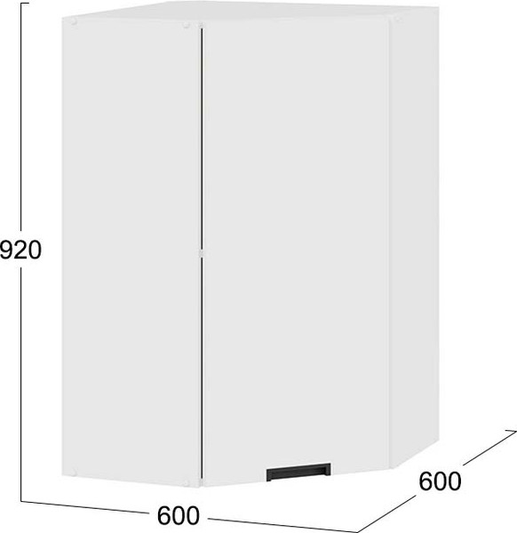 Шкаф навесной для кухни ТриЯ Гренада 1ВВ6У угловой