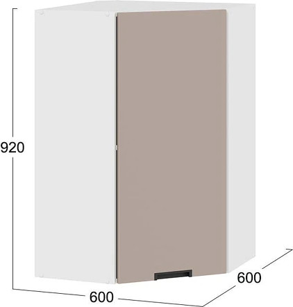 Шкаф навесной для кухни ТриЯ Гренада 1ВВ6У угловой