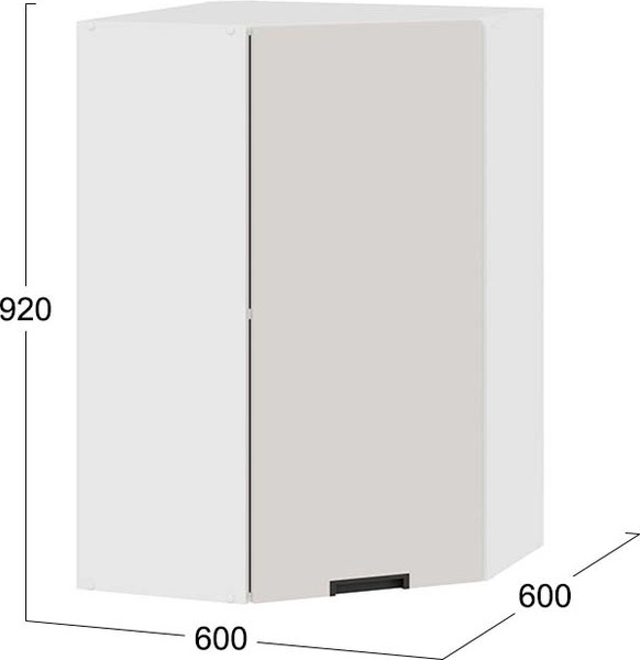 Шкаф навесной для кухни ТриЯ Гренада 1ВВ6У угловой