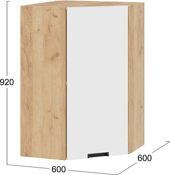 Шкаф навесной для кухни ТриЯ Гренада 1ВВ6У угловой