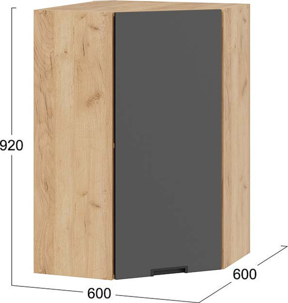 Шкаф навесной для кухни ТриЯ Гренада 1ВВ6У угловой