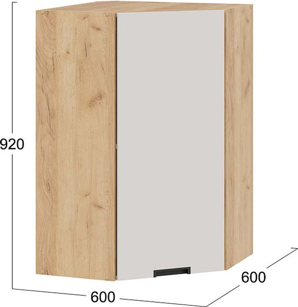 Шкаф навесной для кухни ТриЯ Гренада 1ВВ6У угловой