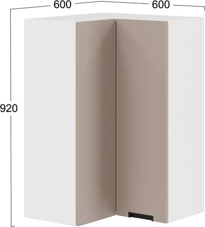 Шкаф навесной для кухни ТриЯ Гренада 1ВВ6УП угловой прямой