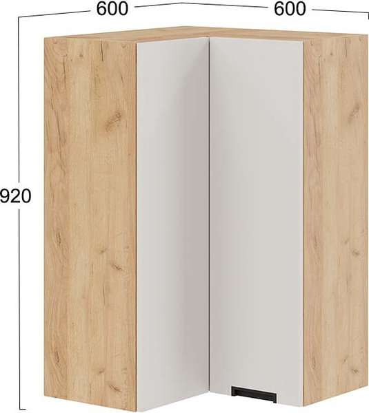 Шкаф навесной для кухни ТриЯ Гренада 1ВВ6УП угловой прямой