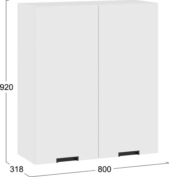 Шкаф навесной для кухни ТриЯ Гренада 1ВВ8 с двумя дверьми