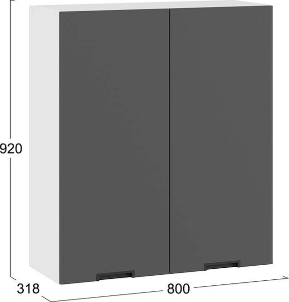 Шкаф навесной для кухни ТриЯ Гренада 1ВВ8 с двумя дверьми