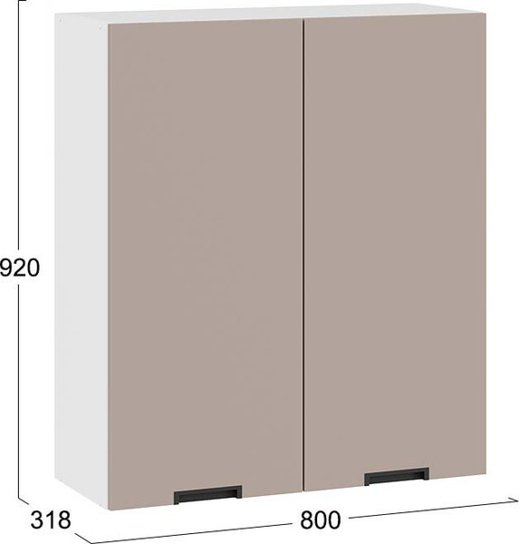 Шкаф навесной для кухни ТриЯ Гренада 1ВВ8 с двумя дверьми