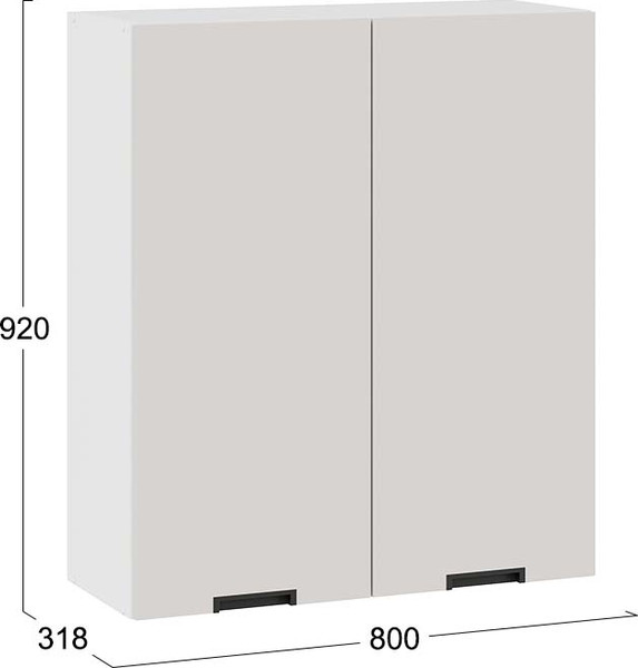 Шкаф навесной для кухни ТриЯ Гренада 1ВВ8 с двумя дверьми