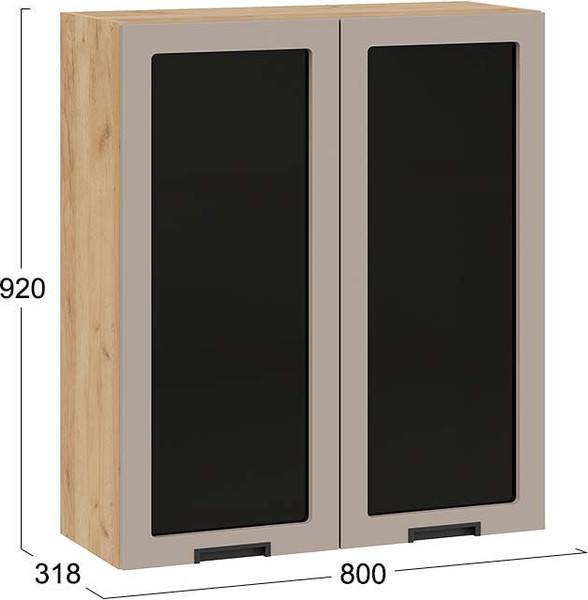 Шкаф навесной для кухни ТриЯ Гренада 1ВВ8С с двумя дверьми