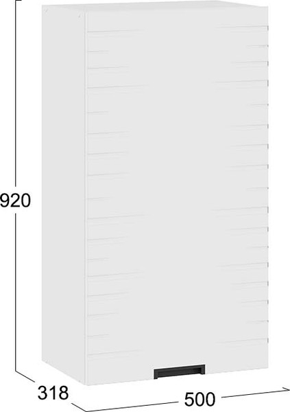 Шкаф навесной для кухни ТриЯ 1ВВ5-Ф Гренада с одной дверью