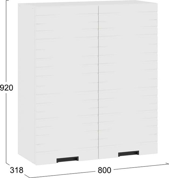 Шкаф навесной для кухни ТриЯ 1ВВ8-Ф Гренада с двумя дверьми