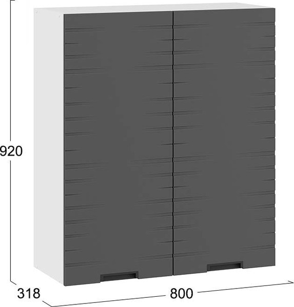 Шкаф навесной для кухни ТриЯ 1ВВ8-Ф Гренада с двумя дверьми