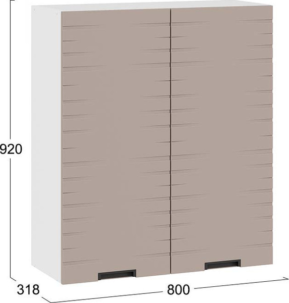 Шкаф навесной для кухни ТриЯ 1ВВ8-Ф Гренада с двумя дверьми